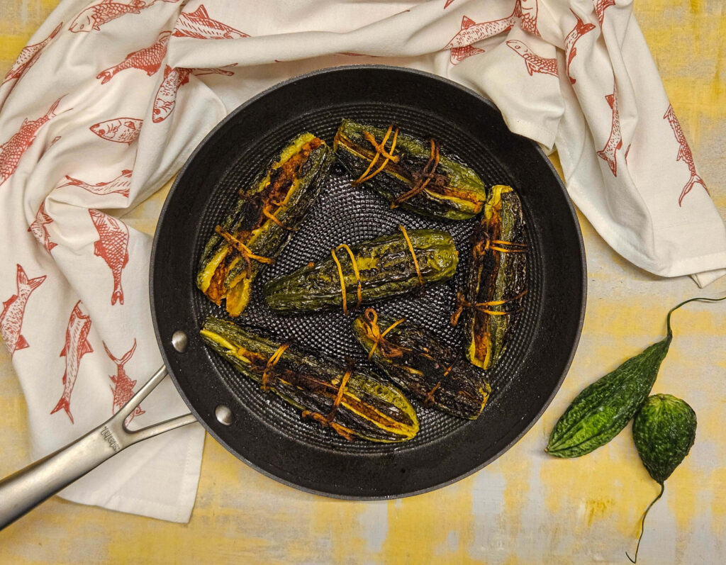 Stuffed Bitter Gourd - Maharashtrian-style recipe