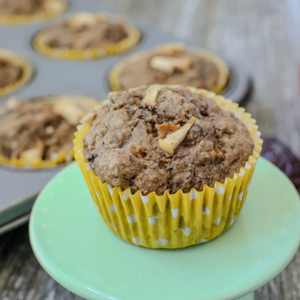 Sugar Free Sourdough Banana Apple Muffins