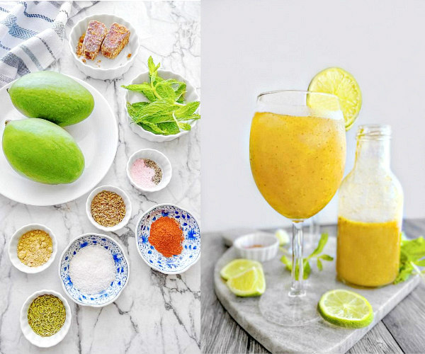 aam panna with jaggery (no sugar)