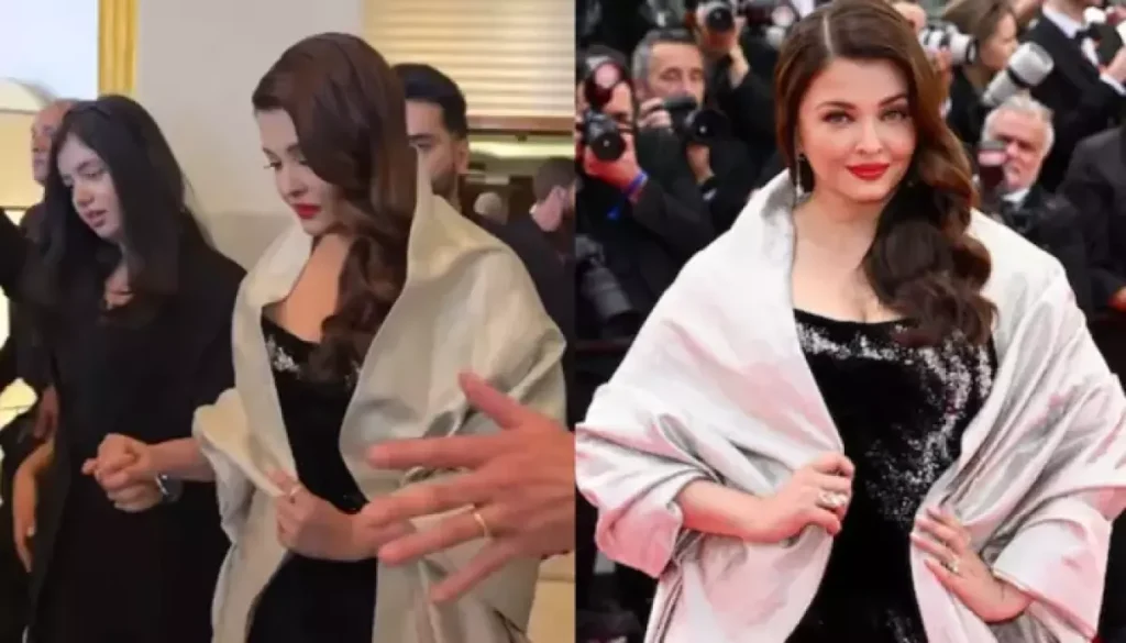 Aaradhya Twins With Mom, Aishwarya In All-Black Look As They Walk Hand-In-Hand At Cannes 2025