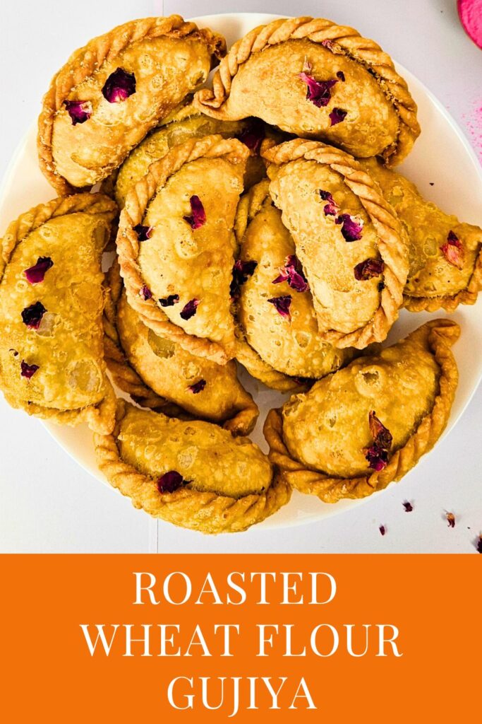 Quick Roasted Wheat Flour Gujiya Recipe