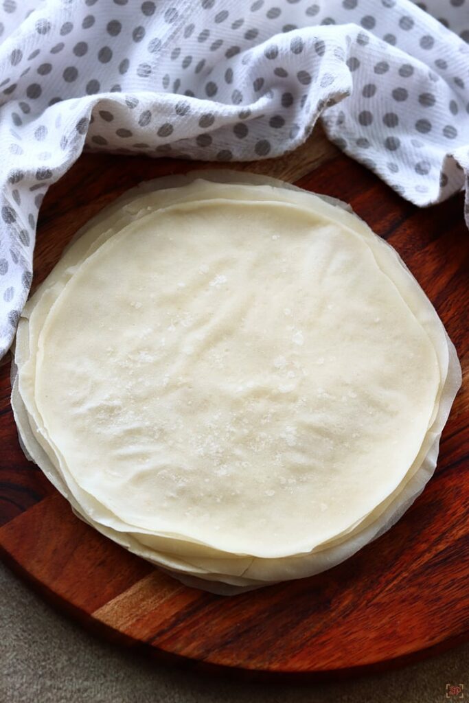 homemade spring roll sheets