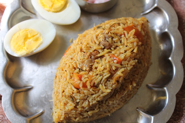 Mutton Biryani Recipe (Pressure Cooker Mutton Biryani)