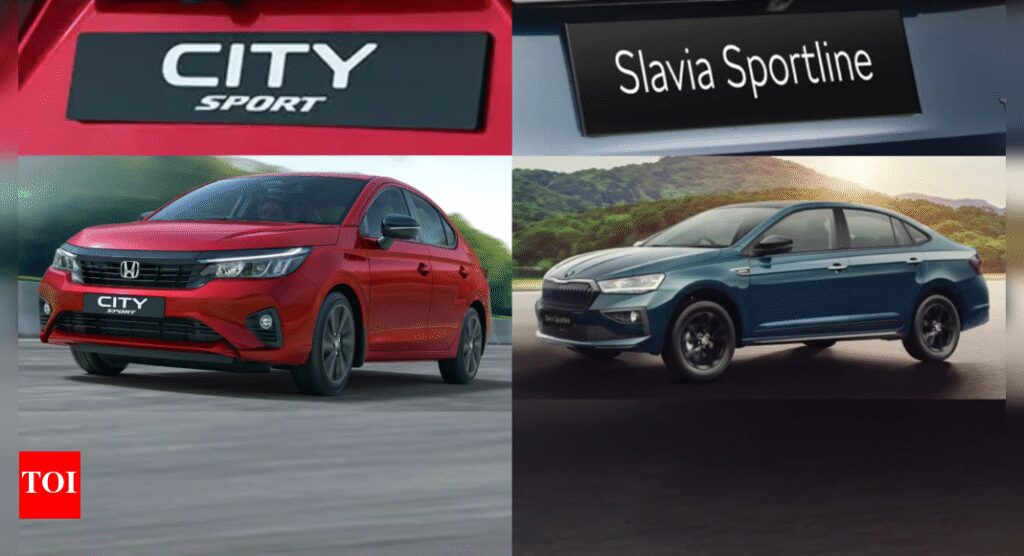 Honda City Sport vs Skoda Slavia Sportline: Design, features, engine, specs compared