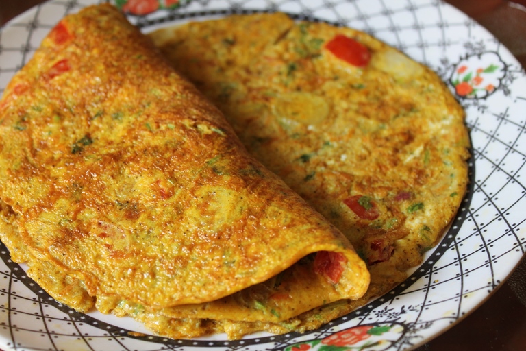 Egg Vegetable Omelette Recipe
