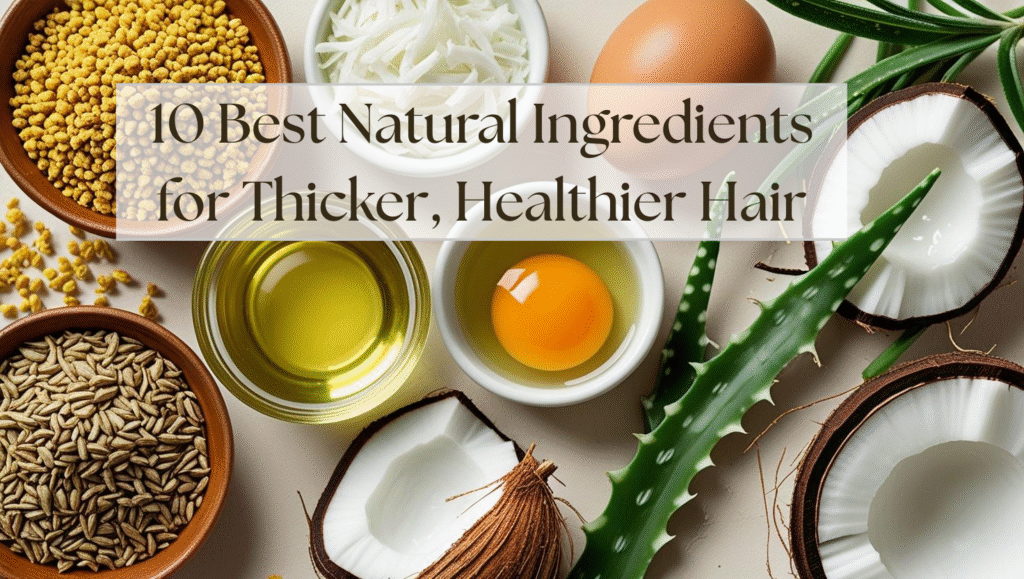 You are currently viewing 10 Best Natural Ingredients for Thicker, Healthier Hair