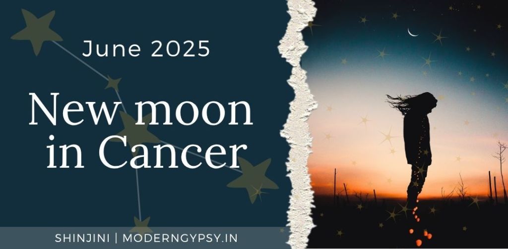 Tarot spread and astrology and tarot forecast for the June 2025 new moon in Cancer