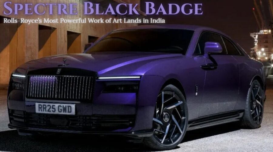 Rolls-Royce Spectre Black Badge Arrives in India: An Electric Work of Art with a Roaring Soul