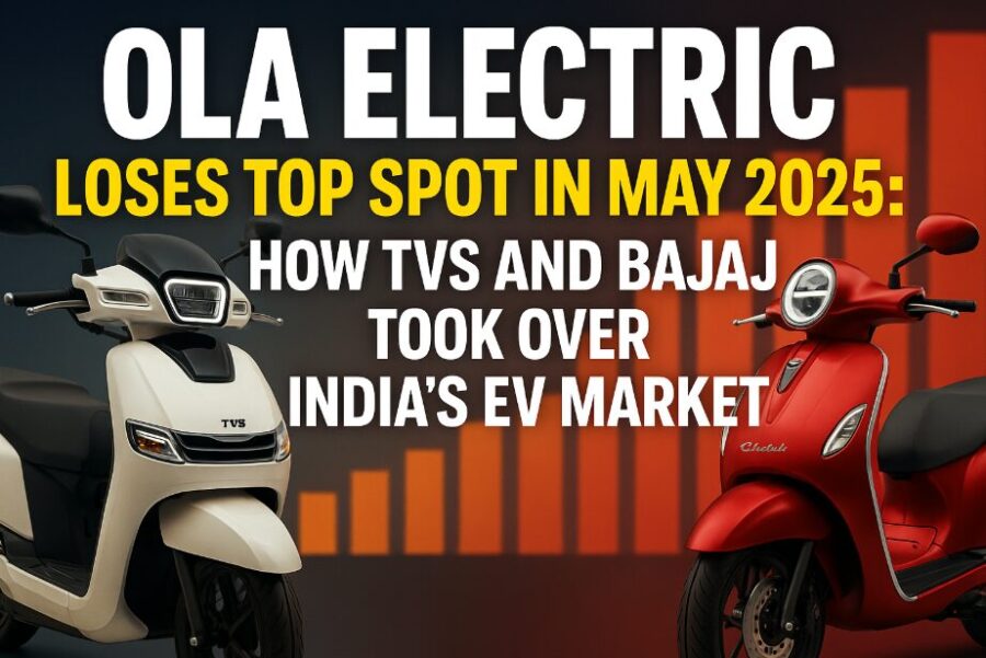 Ola Electric Dethroned in May 2025 EV Sales Shock: TVS iQube and Bajaj Chetak Now Rule the Road