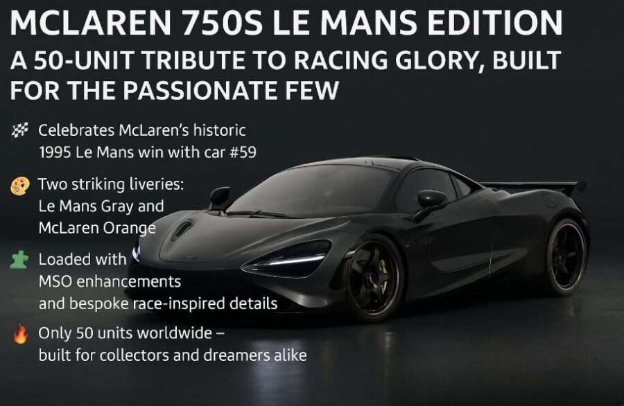 McLaren 750S Le Mans Edition: A 50-Unit Tribute to Racing Glory, Built for the Passionate Few