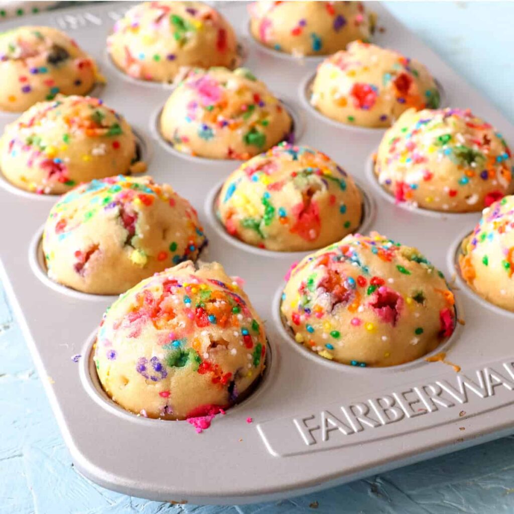 Sourdough Birthday Cake Muffins - Zesty South Indian Kitchen