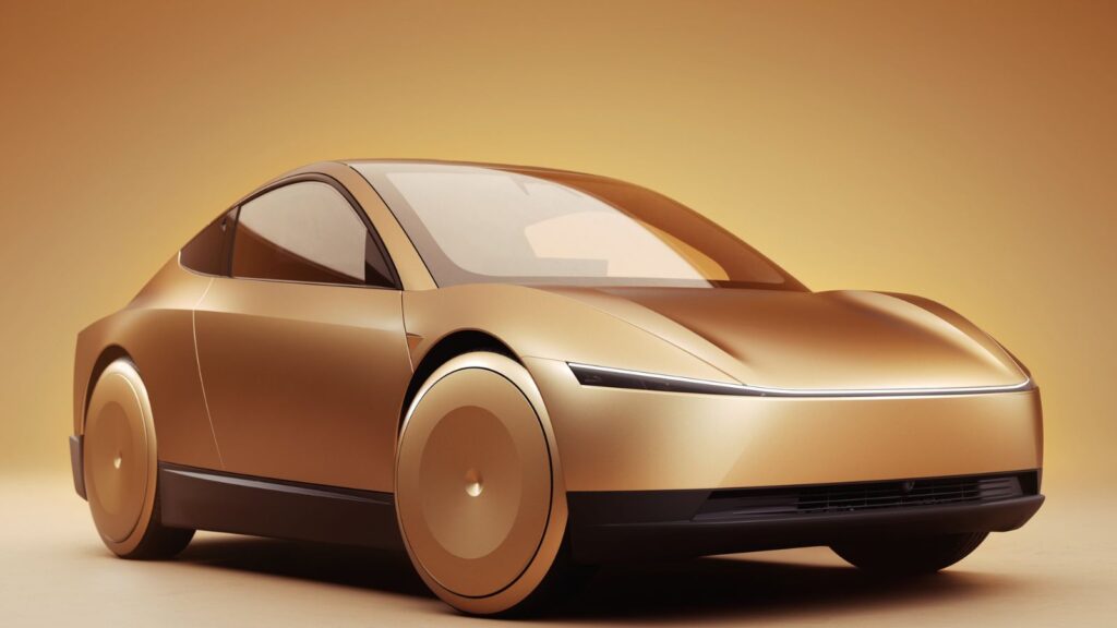 Tesla's self-driving taxi called Cybercab. (Image source: Tesla)