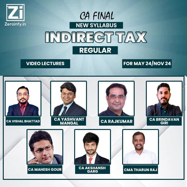 CA Final Indirect Tax Laws Video Lectures For Sep 25/Jan 26/May 26
