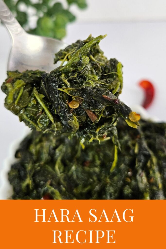 How to Make Hara Saag Recipe (Green Amaranth / Genahari)