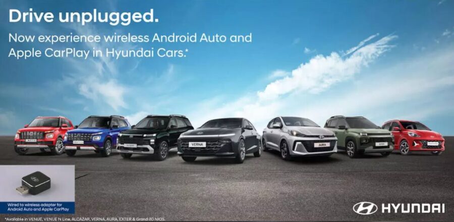 Hyundai upgrades in-car tech! 7 models now support wireless connectivity with a simple adapter. Creta, i20, and more coming soon!