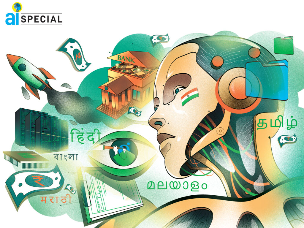India, having rapidly adopted AI technologies developed in the US and China, is now building its own foundational models, prioritising responsible AI, infrastructure, data ethics and skilling.  Illustration: Chaitanya Dinesh Surpur