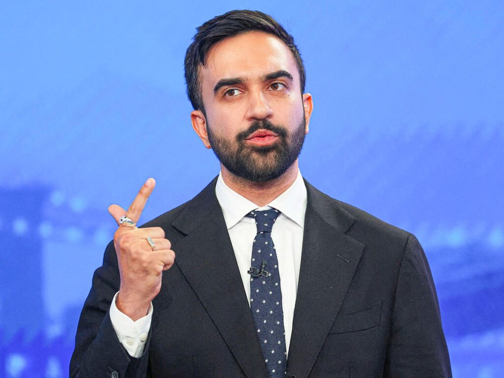  Democratic mayoral candidate Zohran Mamdani speaks in the New York City Democratic Mayoral Primary Debate at NBC Studios on June 4, 2025 in New York City. Image: Yuki Iwamura-Pool/Getty Images/AFP