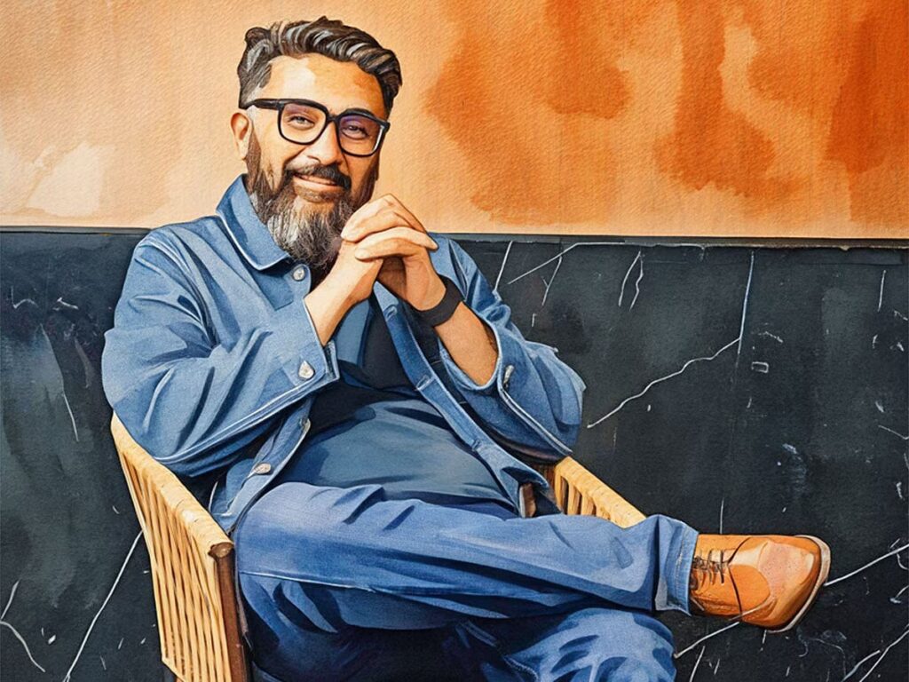 Kunal Shah, the founder and CEO of fintech unicorn Cred Illustration: Kapil Kashyap; Image: Madhu Kapparath