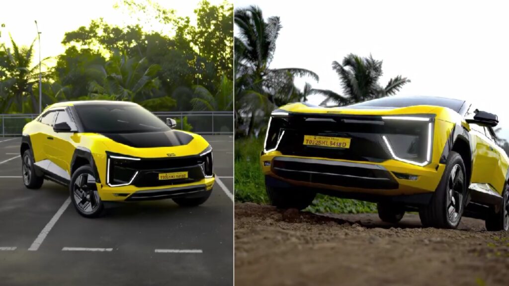 Mahindra BE 6 with Yellow Wrap