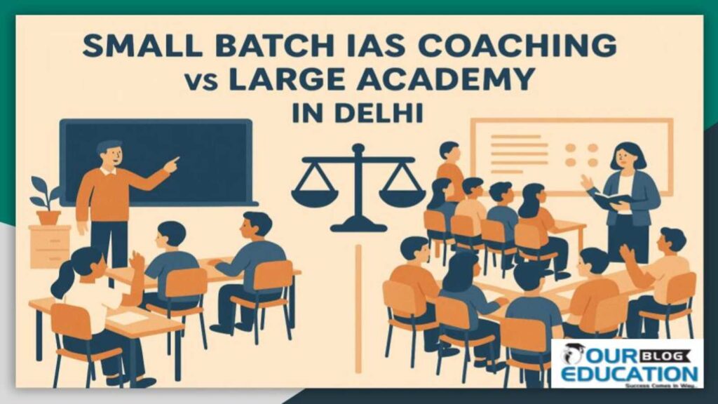 How do small batch IAS coaching institutes in Delhi compare with larger academies?