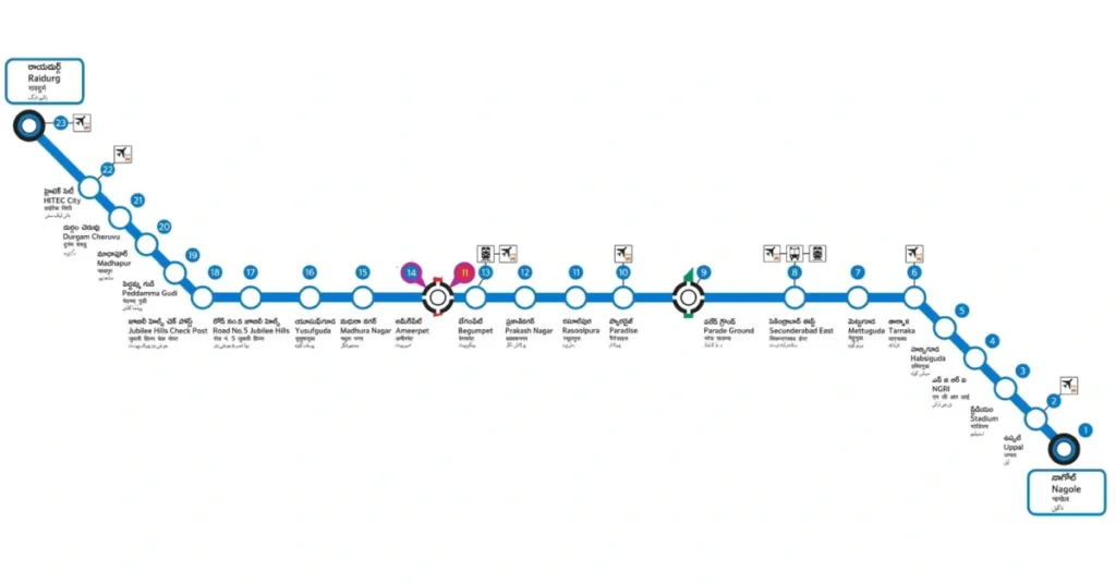 Uppal Metro Station Hyderabad: Map,Routes and Fares