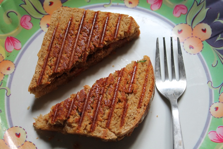 Soya Kheema Masala Sandwich Recipe