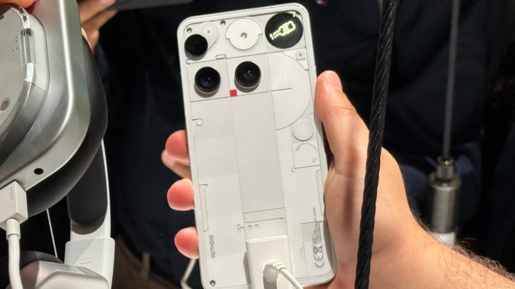 The Phone 3 has a polarizing design. (Image credit: Anuj Bhatia/Indian Express)
